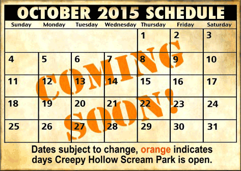 Creepy Hollow Hayride 2011 Calendar